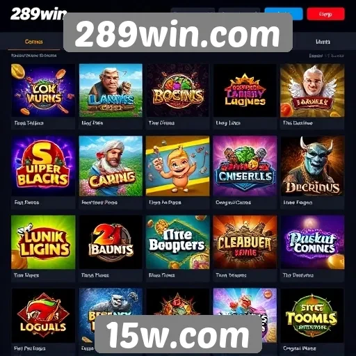 Opcões de jogos disponíveis no 289win.com